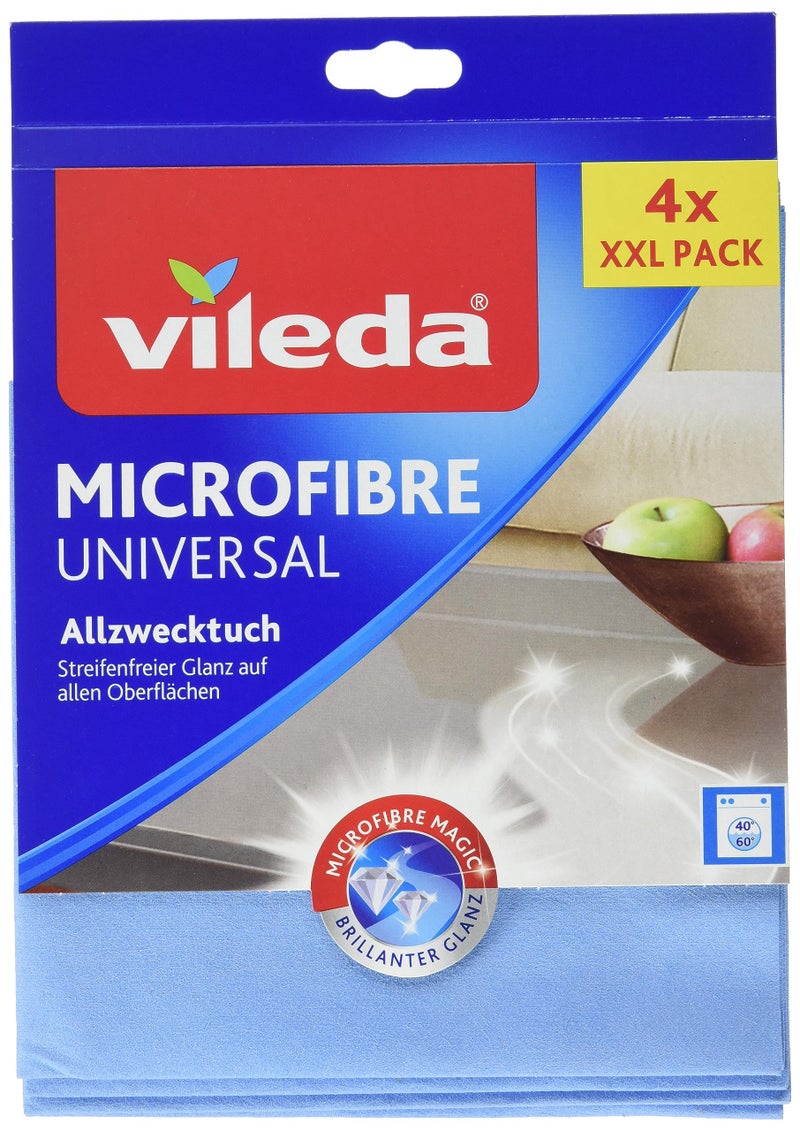 Vileda Universal Multi-Purpose Microfibre Cloth, 4er Packung - Image 1